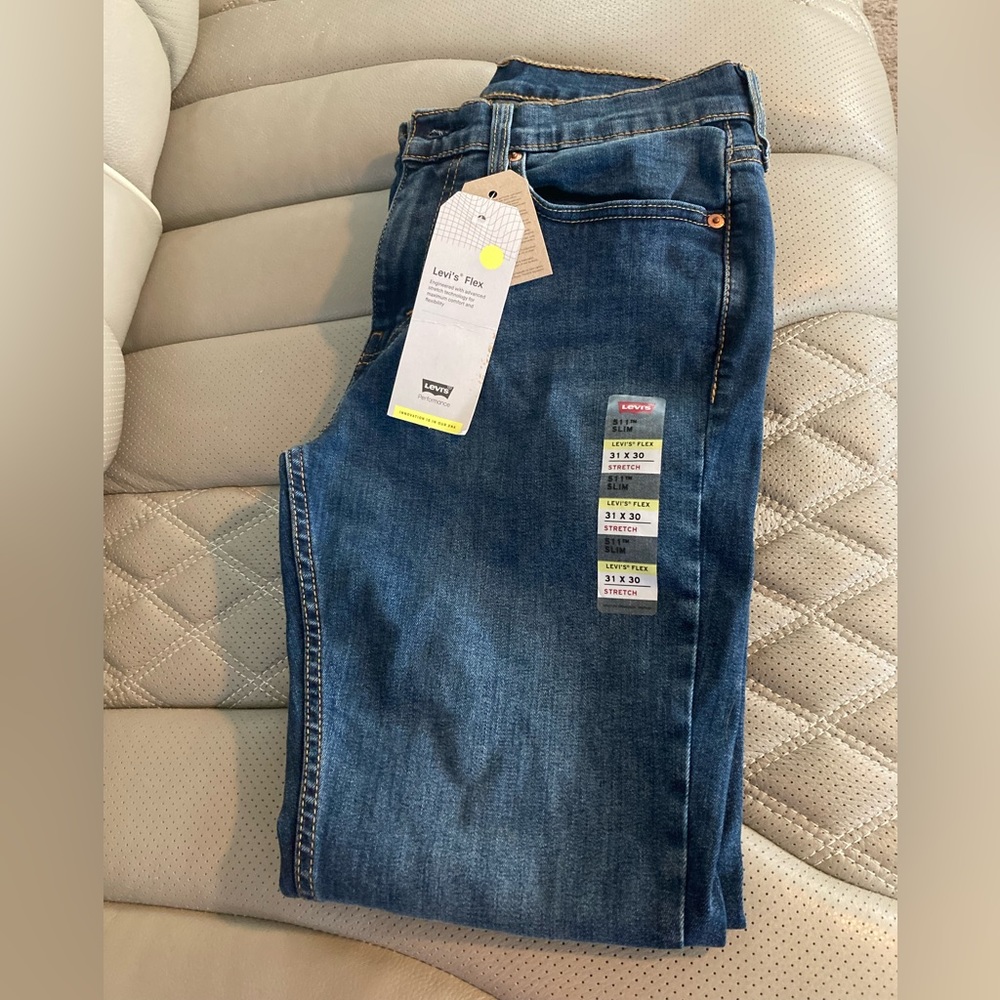 New Levi’s 511 slim fit blue jeans